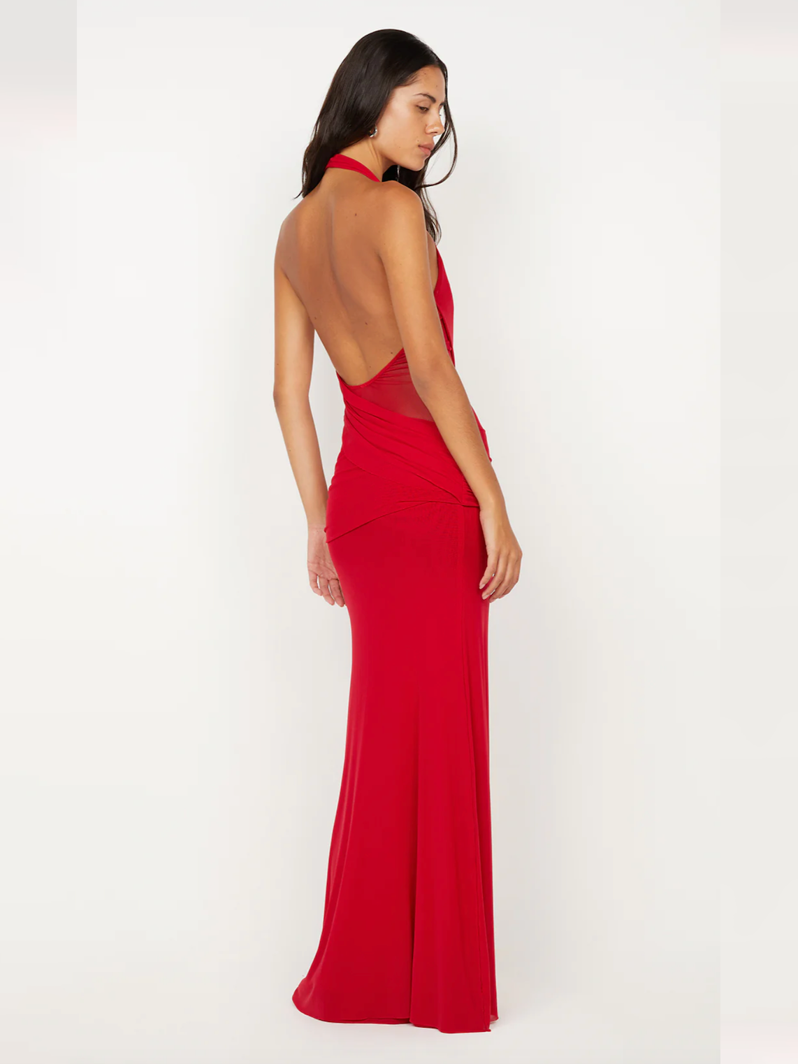 v cut low back dress