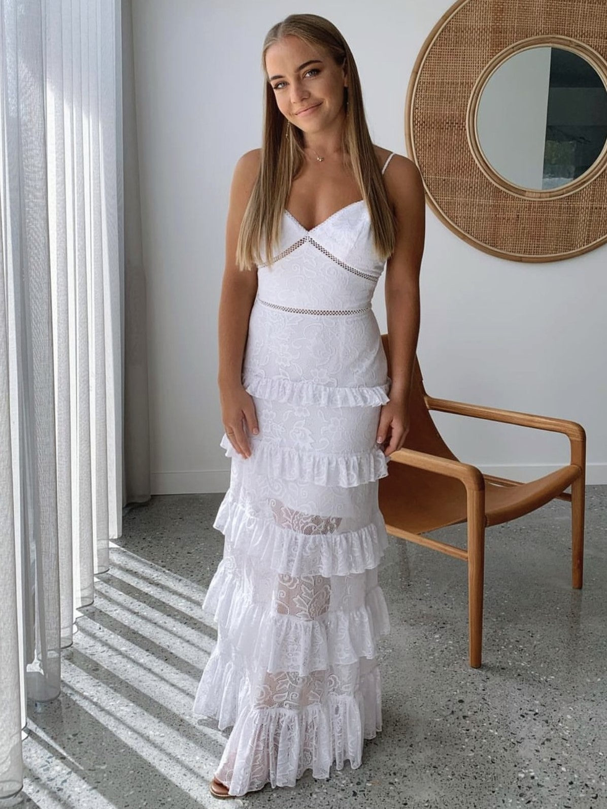 Maxine Tiered Dress - White Maxine Tiered Dress - White