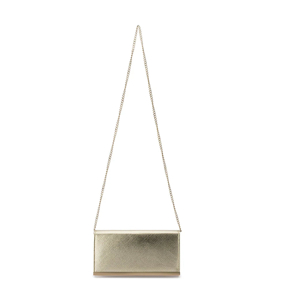 Maddie Metallic Clutch - Gold