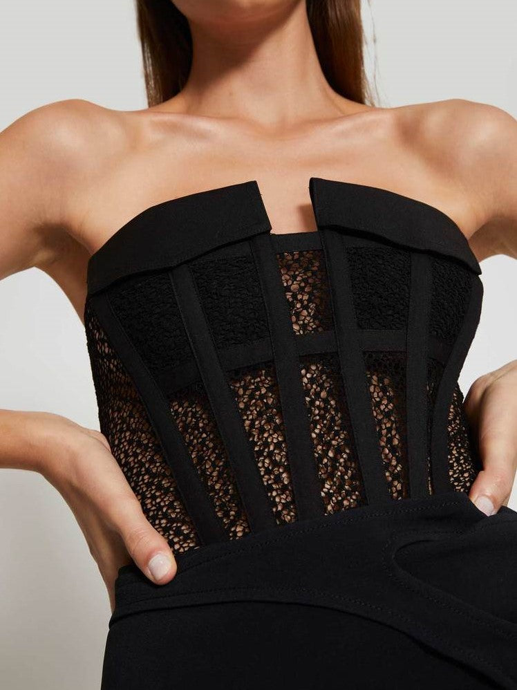 Pocket Corset Set - Black