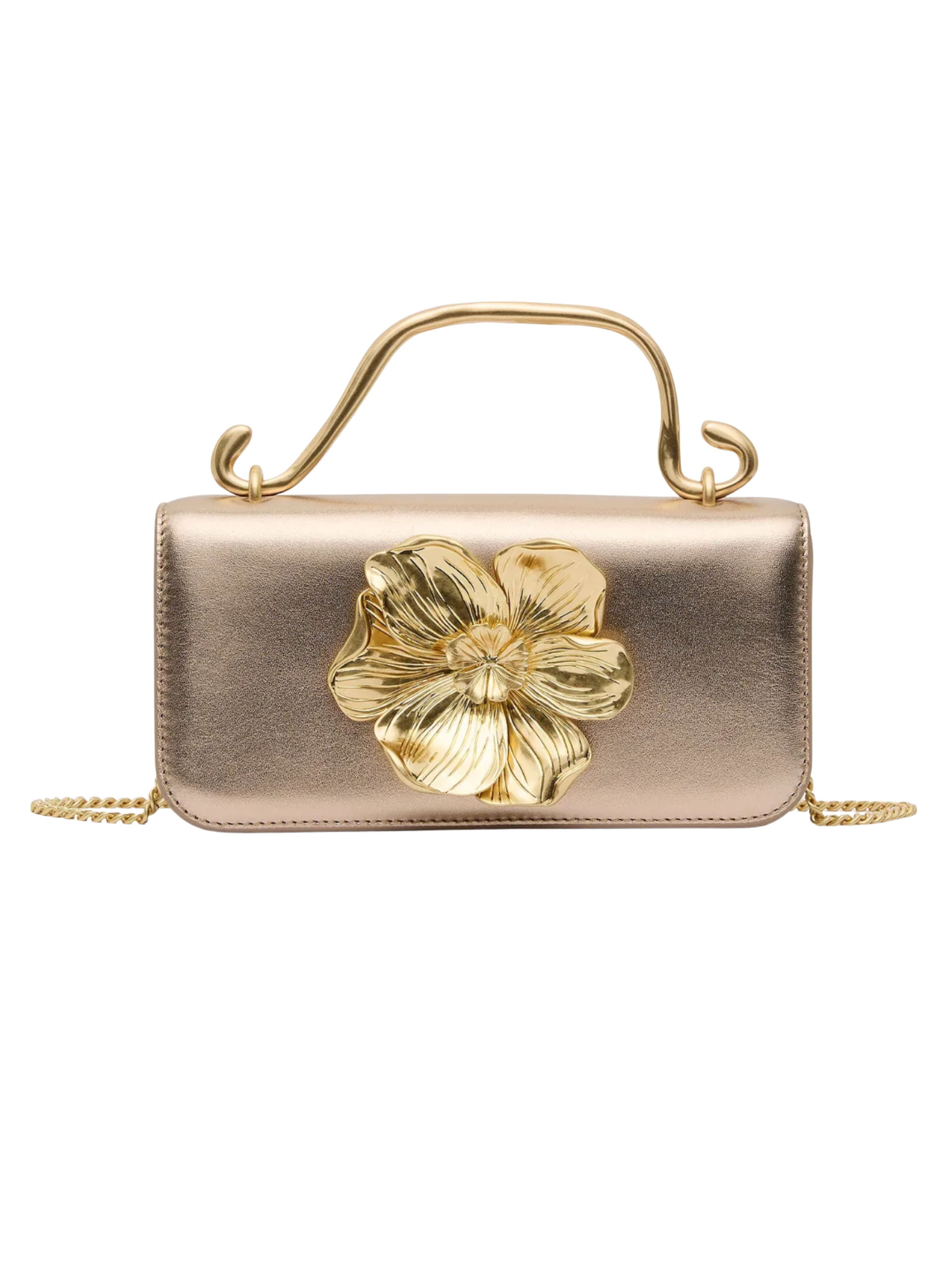 Alessia Flower Clutch - Champagne Gold – FORMAL GALLERY
