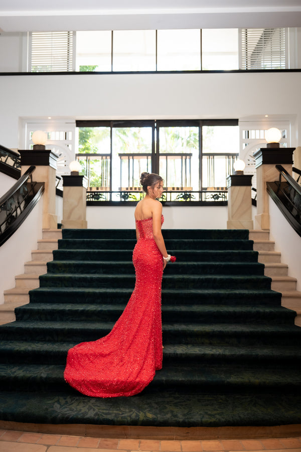 Opulence Gown - Red as worn by a Formal Gallery girl