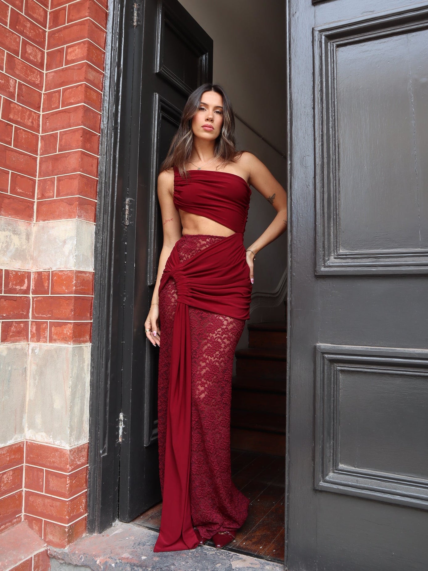 Paradiso Lace Dress - Wine