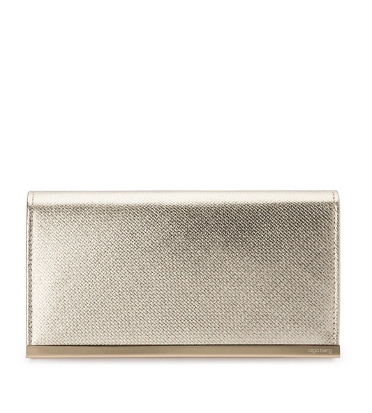 Maddie Metallic Clutch - Gold