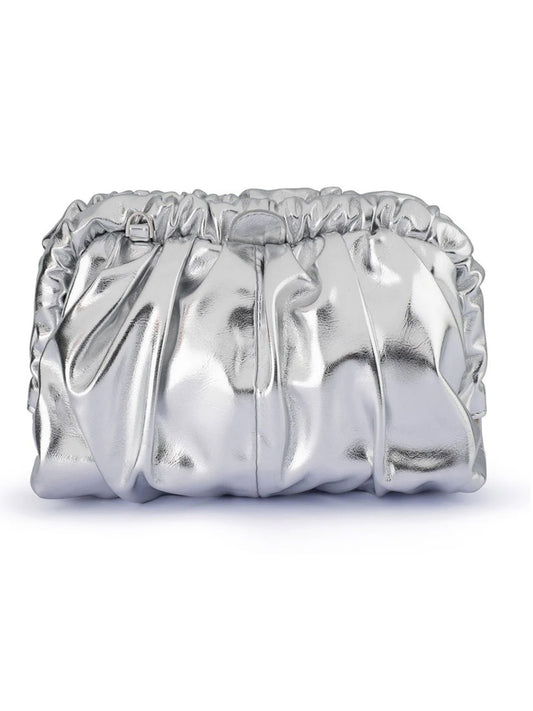 Betty Metallic Clutch - Silver
