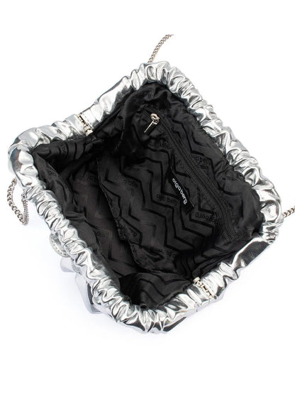 Betty Metallic Clutch - Silver