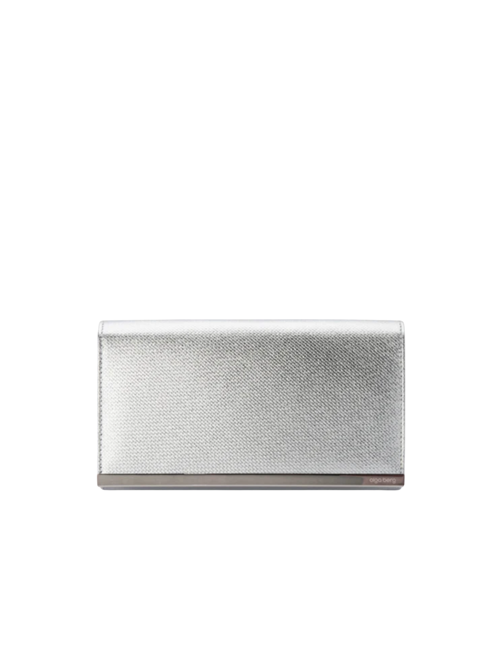 Maddie Metallic Clutch - Silver