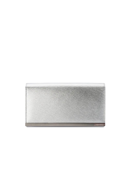 Maddie Metallic Clutch - Silver
