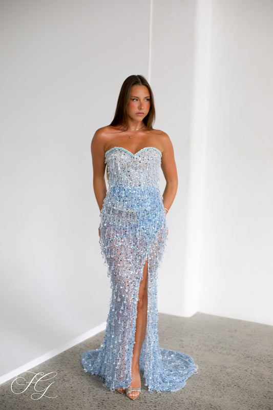 Bell Crystal Gown - Blue