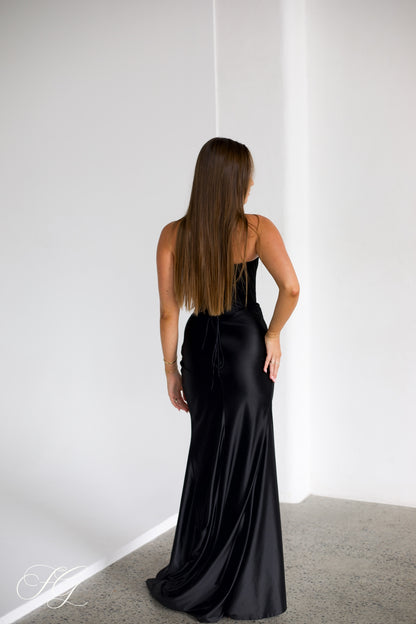 Embellished Royal Gown - Black