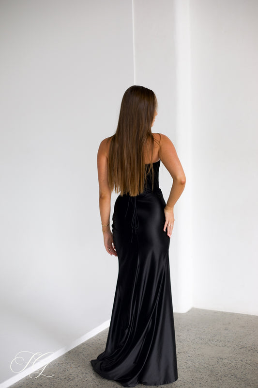 Embellished Royal Gown - Black