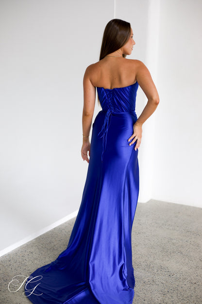 Embellished Royal Gown - Cobalt Blue